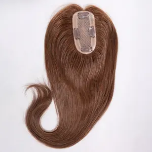 100% Unprocessed European remy frauen menschliches haar topper 2.5 x5'' volle Silk Base topper für frauen