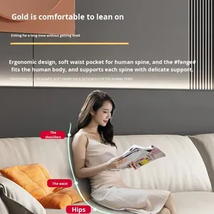 Canapé-<span class=keywords><strong>lit</strong></span> électrique motorisé rétractable en cuir pleine fleur, sectionnel en forme de L, style oreille d'éléphant <span class=keywords><strong>italien</strong></span>, inclinable, de luxe - Product Image 3