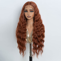 Perruque synthétique tressée Lace Front pour femmes noires, pré-épilée, blonde, résistante à la chaleur, petite taille de bonnet