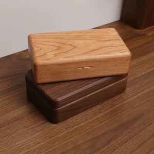 Caja de joyería de madera maciza, rectangular, con tapa, para anillos, pendientes, organizador de joyas, origen Shandong, capacidad 5 - Product Image 3
