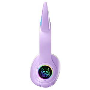 Auriculares inalámbricos con orejas de gato para juegos en la oreja y sobre la oreja, auriculares de cabeza Ecouteur Sans Fil con función AUX de tarjeta <span class=keywords><strong>TF</strong></span> - Product Image 3