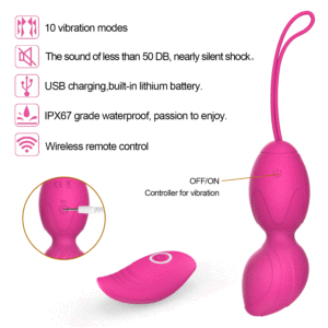 YLove Kit 3-in-1 con Uovo Vibrante Telecomandato in Silicone, Palline di Kegel per Esercizi del Pavimento Pelvico, Massaggiatore Vaginale per Donne - Product Image 6