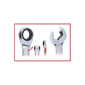 KS TOOLS - 503.5228 DUO GEAR plus combination <b>spanner</b> <b>set</b> with <b>ratchet</b> mechanism in ring and open jaw WRENCHES - Product Image 5