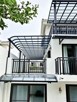 Designs modernes, toits en polycarbonate, abri de voiture en métal, garage, auvent à toit arqué, abri de voiture extérieur en aluminium