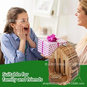 Comedero de madera para mariposas, pequeño, colgante, acabado natural, hábitat para pájaros y mariposas para jardín exterior - Product Image 1