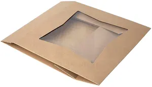 Moretoes 24-teiliges 10×10×5-Zoll Kuchen-Einkaufsschachtel mit Fenster weiße quadratische Bäckerei-Schachtel für Kuchen Gebäck, Schokolade, Plätzchen