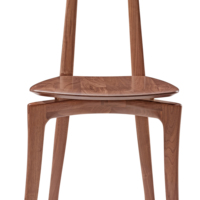 Chaise de salle à manger contemporaine en noyer d'Amérique du Nord naturel - Meubles de salle à manger de haute qualité pour la maison, le bureau, la salle de sport, le bar à domicile