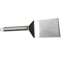 Spatule de barbecue professionnelle en acier inoxydable brossé, lame plus large et plus robuste, taille personnalisée, pour usage en restaurant, couleur argent