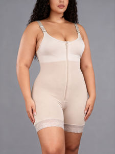 Langqin Women's High Compression Breathable Firm Control Plus Size Full Body Shapewear Bodysuit Padded Girdle Hooks Adjustable - Product Image 3