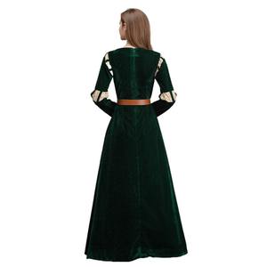 Halloween mujer verde vestido largo valiente leyenda personaje Melinda Cosplay disfraz con <span class=keywords><strong>princesa</strong></span> - Product Image 4
