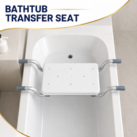 Asiento de Transferencia para Bañera SimplyWalk, Ligero, de PE, 100 kg, Silla de Baño de Aluminio para Personas Mayores, Centros de Cuidado y Mayoristas