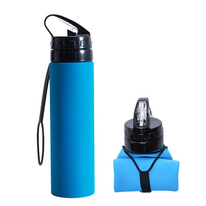 Creative folding Fashion water bottle Leakproof portable water bottle Indoor Travel hiking office <b>camping</b> <b>kettle</b> kid Sport 600ML - Product Image 1