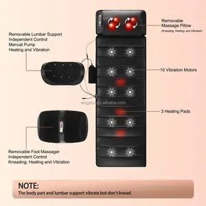 Estera de masaje de calor de cuerpo completo más Popular de 2025, tracción <span class=keywords><strong>Lumbar</strong></span> con vibración de amasado profundo para cuello, espalda, cintura, pierna, rótula Popular - Product Image 3