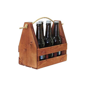 7 şişe Vintage ekran gitar şekli rustik ahşap sandık taşıyıcı - Product Image 4