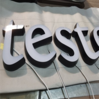 Enseigne lumineuse LED personnalisée en lettres acryliques 3D rétroéclairées, étanche IP65, pour la décoration murale de cafés, hôpitaux et commerces
