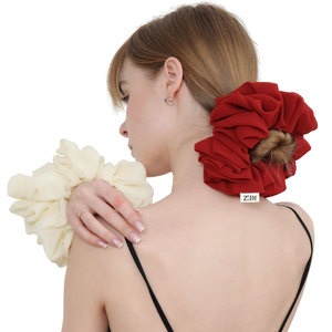 Coleteros de Satén Extra Grandes de Diseño, Coleteros Grandes y Modernos de Color Sólido para Decoración del Cabello - Product Image 3