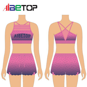 עיצוב מותאם אישית מעודדות בגדים מעודדות תרגול ללבוש בנות העליון ומכנסיים קצרים - Product Image 2