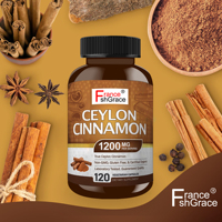 Capsules de cannelle de Ceylan personnalisées avec extraits de plantes et poudre de cannelle, 120 capsules pour le soutien de la santé