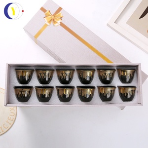 Juego de Tazas de Cerámica Creativas con Estampado Europeo, 12 Piezas, Tazas de Café Moonlight para Uso Comercial o Doméstico - Product Image 3