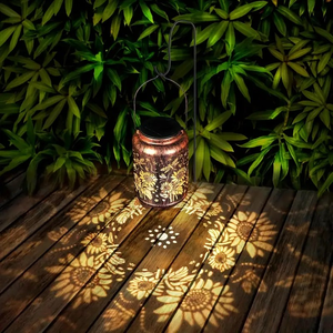Regalos de Navidad para Mujeres y Mamás, Lámparas Solares con Forma de Girasol, Luces Solares Colgantes Impermeables para Exteriores, Decoración de Jardín - Product Image 6