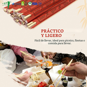 <span class=keywords><strong>Palillos</strong></span> de Bambú Compostables Certificados por FSC y FDA, <span class=keywords><strong>Palillos</strong></span> <span class=keywords><strong>Chinos</strong></span> <span class=keywords><strong>Originales</strong></span> para Catering de Aerolíneas, Pedidos al por Mayor - Product Image 1