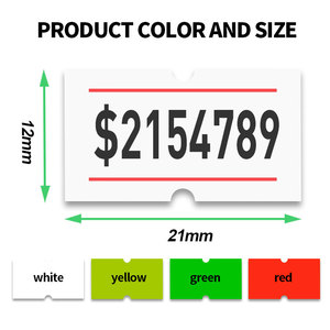 Rollo de etiquetas de pistola de precio y fecha de supermercado impreso personalizado - Product Image 3