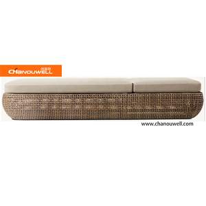 Высококачественный роскошный шезлонг из ротанга с натуральным деревом - Product Image 6