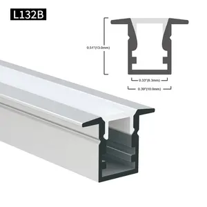 U Shape Alu Perfil Housing Led Lamp Strip Recessed Aluminum Channel Led Profile For Led Strip Lighting