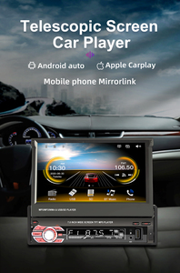 BQCC 7 Inch Retractable Screen CarPlay 1din Mirror Link FM AM RDS Car <strong>MP5</strong> Player Phone Charging Colorfully Beakup <strong>Camera</strong> Stereo