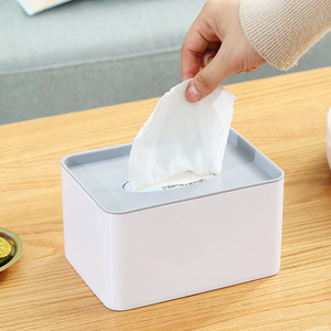 Boîte à mouchoirs créative sans perçage, en plastique blanc citron vert, pour salon, chambre et salle de bain - Product Image 3