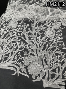 Chất lượng cao hoa thêu ren vải với sequins vải tuyn Net cho phụ nữ váy cưới Hàng may mặc giày túi - Product Image 2