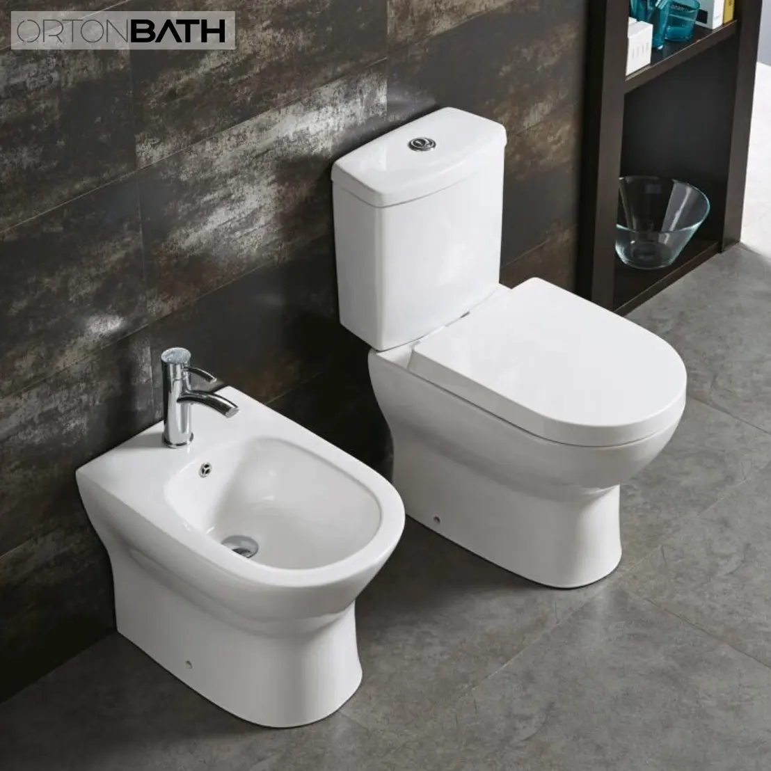 ORTON BATH China Europa Inodoros kompakte Toilette & Zubehör China hochwertige Pisse WC Toiletten schüssel mit pp Sitz bezug
