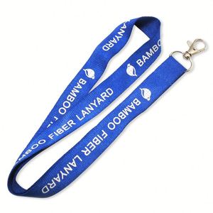 สายคล้องคอใยไผ่รักษ์โลก พร้อมสายคล้อง PET และผ้าฝ้าย ที่ใส่บัตรแบบย่อยสลายได้สำหรับงานแสดงสินค้า - Product Image 4