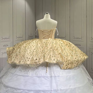 Vestido <span class=keywords><strong>de</strong></span> Quinceañera Lsmu151 con Lentejuelas Color Champán, Vestidos <span class=keywords><strong>de</strong></span> XV Años Rosa, Vestido <span class=keywords><strong>de</strong></span> Quince Años Jancember - Product Image 2