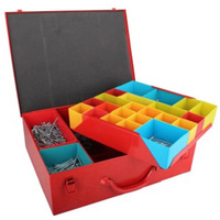 Fabricant chinois en gros de boîtes à outils manuelles, boîte à outils à vis portable personnalisée, boîte à outils avec compartiments