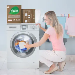 Hojas de detergente para lavandería, papel ecológico, jabón