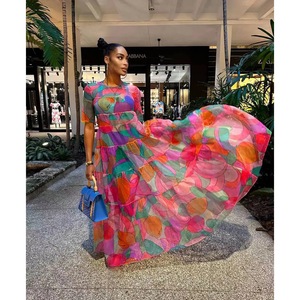 Moda Femminile Europea 2026 - <span class=keywords><strong>Nuova</strong></span> <span class=keywords><strong>Collezione</strong></span> Primavera - Abito a Gonna Ampia con Stampa Retrò Stile Corte - Product Image 6