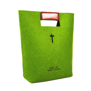 Custom Unisex Open Bohemian Carved Cross <strong>Holy</strong> Bible Felt Cover Carrying <strong>Bag</strong> - Product Image 6