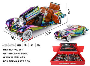 Ben classici 500K cromato 1:24 Supercar in metallo pressofuso luci sonore Pull-Back 5 porte stile <span class=keywords><strong>Vintage</strong></span> - Product Image 2