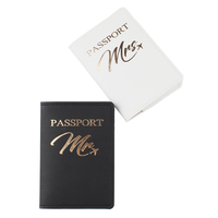 Porte-passeport en PU personnalisable de haute qualité avec couverture de conception de lettre de voyage étanche de style transfrontalier chaud pour les couples