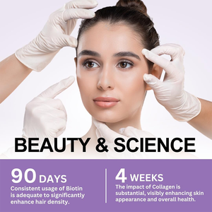 Capsules de biotine, collagène et kératine en marque privée, 25000 mg, complément beauté pour la croissance des <span class=keywords><strong>cheveux</strong></span>, une peau éclatante et des ongles forts - Product Image 4