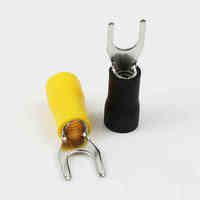 Coated Tin Vinyl Spade Double Spade Tembaga Insulated Fork Terminal Lug