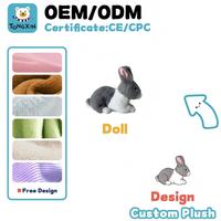 Fabricante Mayorista de Peluches Personalizados de Conejo Blanco Crema con Orejas Largas, Peluche Suave y Adorable, Juguete de Peluche de Conejo, CPC CE OEM ODM