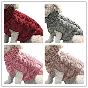 Haustier Hund Strick pullover Welpen Katze Kätzchen Kleidung Herbst Winter Kleidung einfarbig