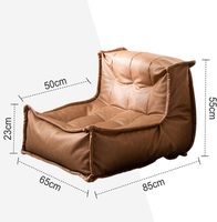 Housse de pouf en cuir pour salon, chambre, balcon, mobilier d'intérieur de loisirs, sans rembourrage
