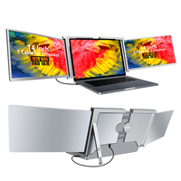 Producto ganador 2024 Pantalla de 14 pulgadas monitores duales con 1 cable extensión de monitor portátil para negocios