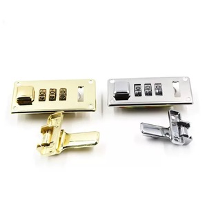 Zinc Alloy Combination <b>Lock</b> Gold Silver 3 <b>Wheel</b> Digital Password Mechanical <b>Lock</b> For Jewelry Box Cabinet Drawer Door - Product Image 1