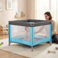 Parc de jeu pour enfants en métal moderne, portable, durable et de grande taille, idéal pour l'extérieur, le parc, la chambre et le salon