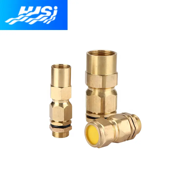 Double Compression Globally Approved M32 Brass Explosionproof EX e/d Armored ATEX Joint Cable Glands IP66