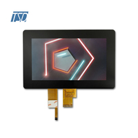 7 ''7 pulgadas 1000NITs alto brillo 1024x600 resolución IPS USB I2C interfaz pantalla LCD con panel táctil